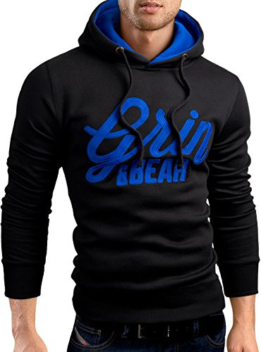 Grin&Bear Herren Slim fit Kapuzenpullover, GEC469