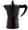 Quid CAFETERA 3T Black Coffee Alum INDUC QD Caffettiera Italiana, Acciaio Inossidabile, Nero, 3 Tazze