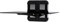 AVF Any-Wall AV Accessory Shelf - Single Safety Glass Storage Shelf With Polished Aluminium and Black Trim - Cable Management - ZMS1100