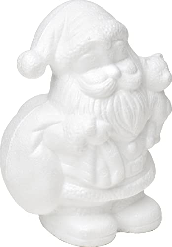 Styropor Nikolaus ca. 18cm Weiß Weihnachtsmann zum Basteln Deko Figur Weihnachten Form