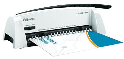 Fellowes Starlet 2+ Bindemaschine – 21 Blatt Stanzkapazität für A4-Dokumente – Manuelle Plastikbindemaschine – 120 Blatt Bindekapazität – Ideal für das Home-Office