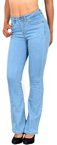ESRA Bootcut Jeans Damen High Waist Wide Leg Jeans Damen Stretch