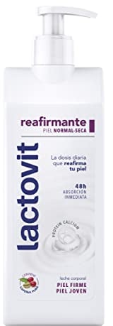 Lactovit - Leche Corporal Reafirmante con Protein Calcium y Cafeína Pura - Nutre, Fortalece y Tonifica la Piel - Hidratación Profunda y Efecto Suavizante - Ideal para Piel Normal o Seca - 400 ml