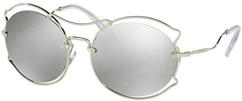 Miu Miu 0Mu50Ss 1Bc2B0 57 Occhiali da Sole, Argento (Silver/Lightgreymirrorsilver), Donna
