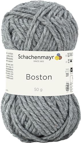 Schachenmayr Boston, 50G mittelgrau meliert Handstrickgarne