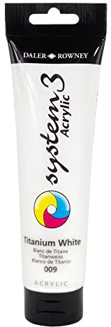 Daler-Rowney System 3 Acrylfarbe, Tube, 150 ml, Titanweiß