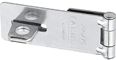 ABUS Überfalle 200/75 - Vorrichtung für Vorhängeschlösser - für einschlagende Türen - 01607 - ABUS-Sicherheitslevel 2 - Silberfarben
