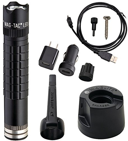 MAG-LITE Crowned Bezel MAGTAC Tactical Rechargeable LED Flashlight with
