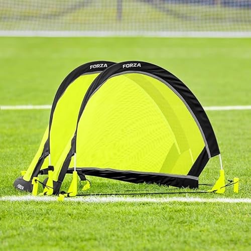 FORZA Flash Pop-Up Football Goals [2.5ft, 4ft or 6ft] - Portable Goal Posts for Shooting Practice - Pop-Up in Minutes | Single or Pair of Goals