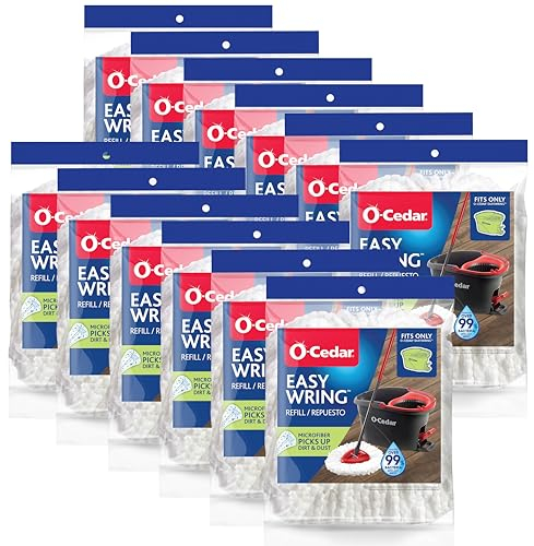 O-Cedar EasyWring Spin Mop Head Refill (Pack of 12)