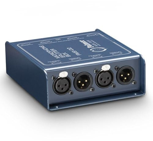 Palmer MS 02 - Mikrofon Splitter Box 2-Kanal, blau