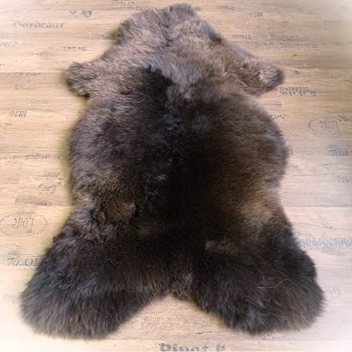 Natur-Fell-Shop MEIWITT® Schaffell Lammfell Echtfell, braun, 130-140 cm