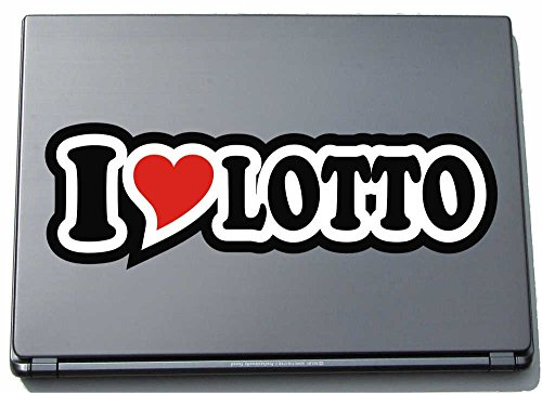 INDIGOS UG I Love Heart Aufkleber Decal Sticker Laptopskin 297 mm I Love LOTTO
