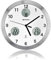 Bresser horloge radiopilotée MyTime io, 30 cm grande avec mécanisme silencieux avec température intérieur et extérieur + affichage humidité, capteur radio extérieur inclus, blanc