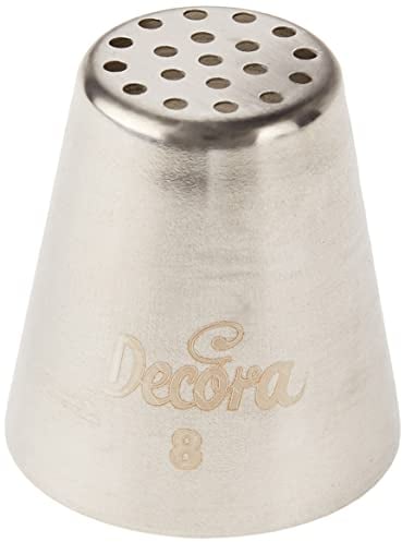 DECORA, 0263415 Cornetto Blisterato Erba e Fili Sottili, Cornetto in Acciaio senza Saldature, Da Utilizzare senza Adattore, Confezionato Singolarmente in Blister