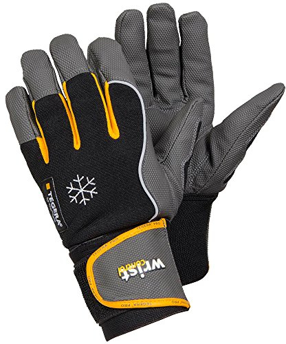 Ejendals Handschuh Tegera 9190 aus Synthetikleder, Größe 11, 1 Stück, schwarz/grau/gelb, 9190-11