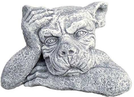 Steinfigur MAUERHOCKER Gargoyle, Frostfest bis -30°C, massiver Steinguss