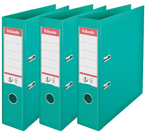Esselte Nr. 1 Aktenordner, 3 St. 75 mm türkis