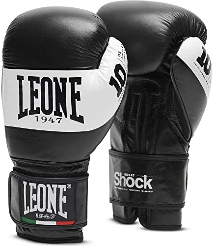LEONE 1947, Shock-Boxhandschuhe, Unisex-Erwachsene, Schwarz, 10 OZ, GN047