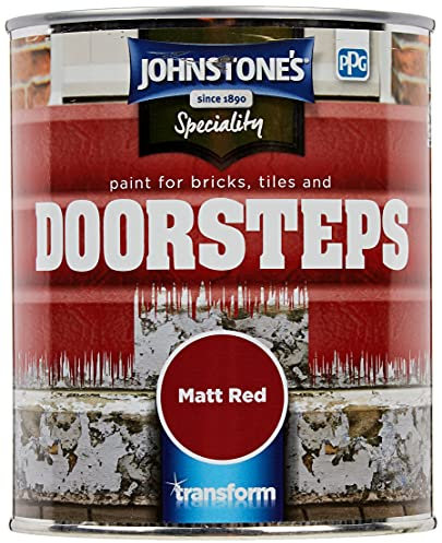 Johnstone's Paint for Bricks, Tiles and Doorsteps - Matt Red 750ml