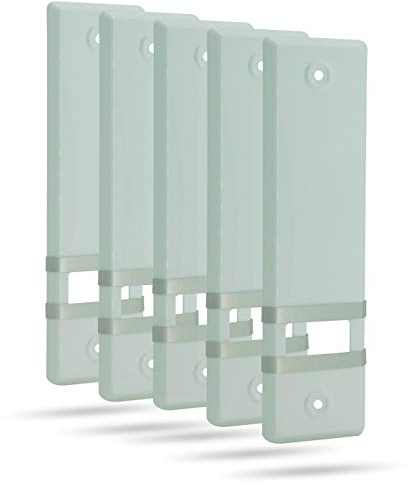 markiso® Rollladengurt Abdeckung [10 Stück] – Lochabstand 185 mm | Gurtwickler Abdeckung aus Alulminium | Einfache Montage ohne Gurtausbau |Gurtwicklerblende für Maxigurte | Farbe Weiß