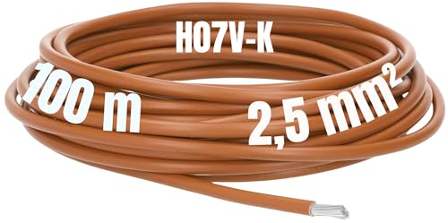 100m Lapp 4160503 Multi-Standard SC 2.1 1 x 2,5 braun I Kabel für zuverlässige Verbindungen I PVC-Isolierung I Steuerleitung