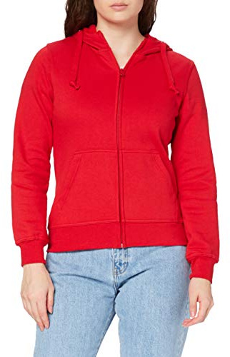 Clique - Damen Kapuzen Sweatjacke 'Basic Hoodie' / rot (35), XL
