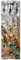 ARTLAND Wandgarderobe Garderobenpaneel Holz mit 5 Haken 45x140 cm Design Garderobe mit Motiv Natur Blumen Pusteblume Wassertropfen Bunt T9IN