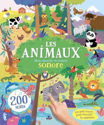 Les animaux - mon cherche et trouve sonore