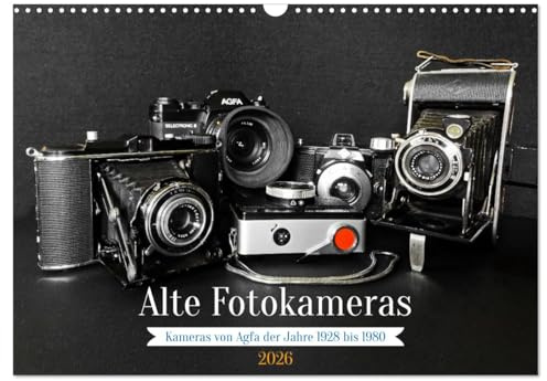 Alte Fotokameras - Kameras von Agfa der Jahre 1928 bis 1980 (Wandkalender 2026 DIN A3 quer), CALVENDO Monatskalender: Fotografieren für alle (CALVENDO Technologie)
