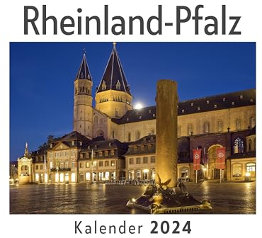 Rheinland-Pfalz (Wandkalender 2024, Kalender DIN A4 quer, Monatskalender im Querformat mit Kalendarium, Das perfekte Geschenk)