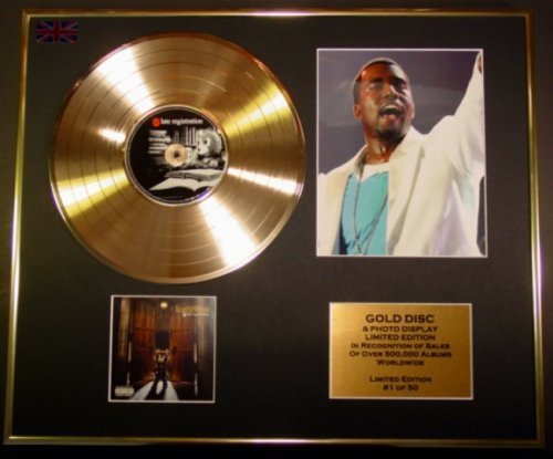 EC Kanye West/Goldene Schallplatte/Record & Foto-Darstellung/Limitierte Edition/COA/Late Registration