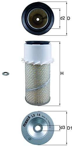 MAHLE LX 14 Luftfilter - für Allis-Chalmers 5000-SERIE, D-SERIE, u.a.