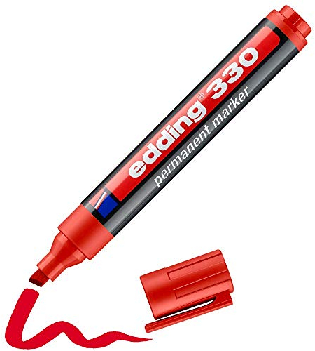edding 330 Punta smussata Rosso 1pezzo(i) marcatore permanente