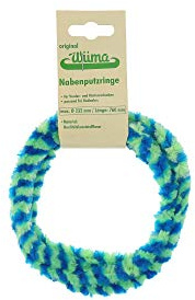 Nabenputzringe WÜMA blau/neon, SET, vorne u. hinten, -Nabe 232mm, 760mm lang