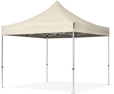 TOOLPORT Faltzelt Professional 3x3 m ohne Seitenteile Faltpavillon ALU Pavillon Partyzelt in beige