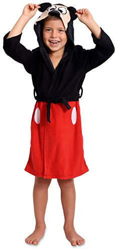 Mickey Mouse Toddler Boy Hooded Robe - Black -