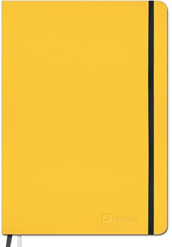 PERSEN Schuljahresplaner 2025/26, Lehrerkalender für alle Klassenstufen, Ledereinband & Spanngummi, Ferienkalender, 17 x 24 cm, 224 Seiten - Sun Kissed