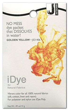 Jacquard-Stofffarbe – iDye – Goldgelb – 14 Gramm, natürliche Stoffe