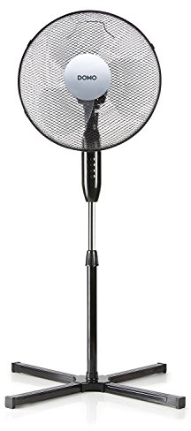DOMO Ventilatore a Piedistallo Piantana Colonna Regolabile 40 cm 40 W Nero