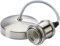 Braided Flex ES E27 Lamp Holder Pendant Brushed Chrome Ceiling Rose with 1.5mm 6 Inch Cable Ceiling Rose Vintage Modern Hanging Light