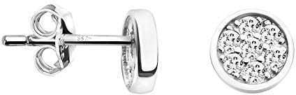 SOFIA MILANI - Damen Ohrringe 925 Silber - mit Zirkonia Steinen - Kreise Ohrstecker - 20872