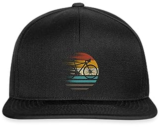 Spreadshirt Gravelbike Gravel Rennrad Fahrrad Geschenk Retro Snapback Cap, One Size, Schwarz/Schwarz