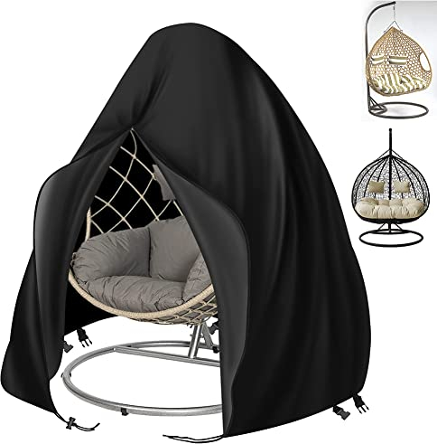 Kovshuiwe Ø120 x H190cm Hängesessel Abdeckung,Schwebesessel hängesessel Abdeckung,Wasserdicht Windabweisend Winterfest,Verbessertes Reißfestes Garngefärbtesl Oxford 420D,Schwebesessel,