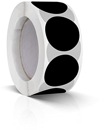 500 Stk Runde Aufkleber Stickers 25mm Farbkodierung Etiketten Rolle Kleine Klebepunkte Schwarz