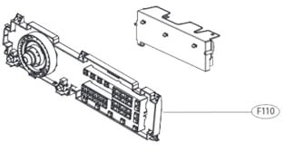 Carte électronique, module d'affichage (repère f110) Machine à laver, Lave-linge EBR31484309 LG Machine à laver, Lave-linge EBR31484309 LG
