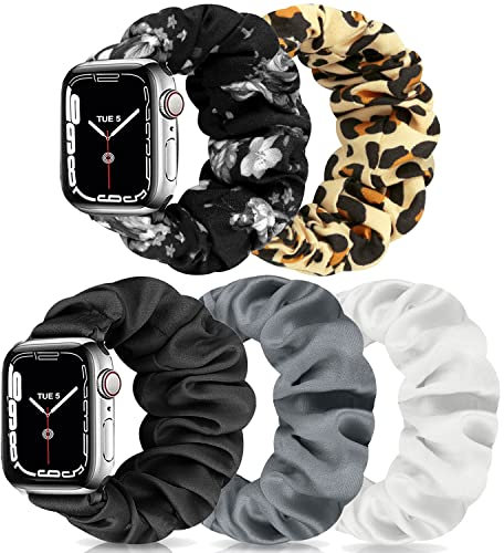 Bracelets chouchou pour femme compatibles avec Apple Watch 38 mm, 40 mm, 41 mm, 42 mm, 44 mm, 45 mm, 42mm/44mm/45mm Small-Size, Sans pierre précieuse
