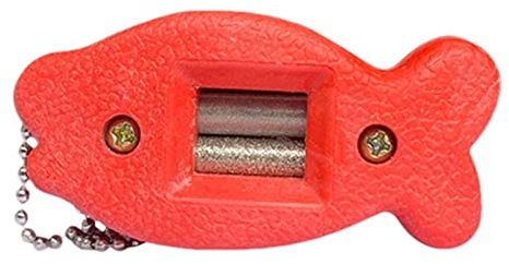 Fowybe Skate Kantenschleifer - Schlittschuh-Klingenschärfer in Fischform | Schlittschuh-Kantenschärfer Schleifstein-Klingenschleifer mit Schlüsselanhänger für Eishockey-Schlittschuhe