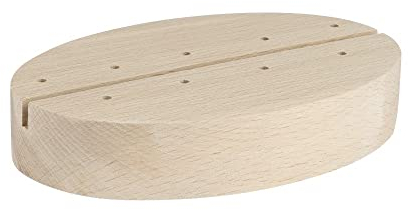 Ideen mit Herz Holzständer, Design 4, 15cm x 9,8cm x 3cm, 1 Schlitz und 9 Löcher