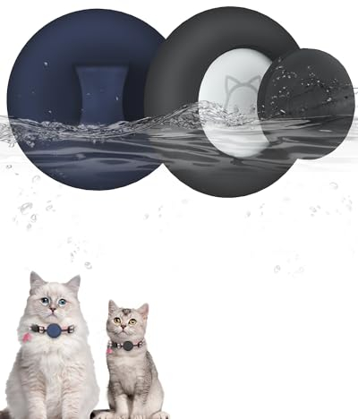Silikonhalter für Airtag Katzehalsband, Aufschiebbare Leichte wasserdichte Hülle für Airtag Hund/Katze 2021 Zubehör